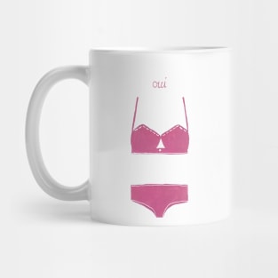 Oui Pink Bra and Panties Mug